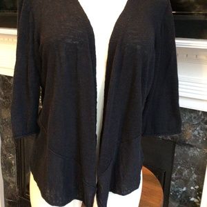 Summer linen/cotton SHRUG BLACK 2x